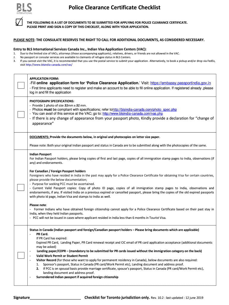 Bls Pcc  Form