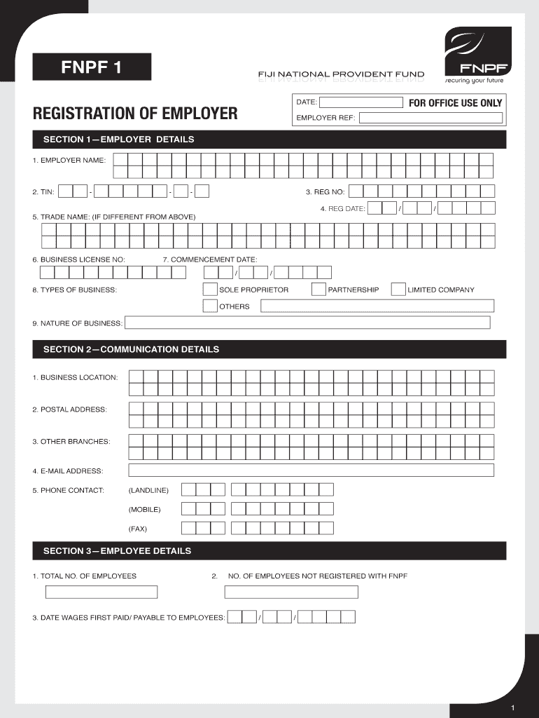 Fnpf Online Application  Form