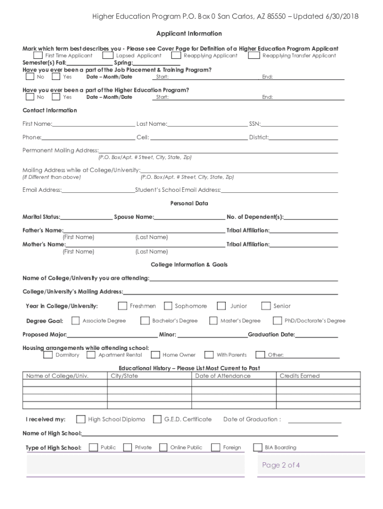 San Carlos Education Department  Form