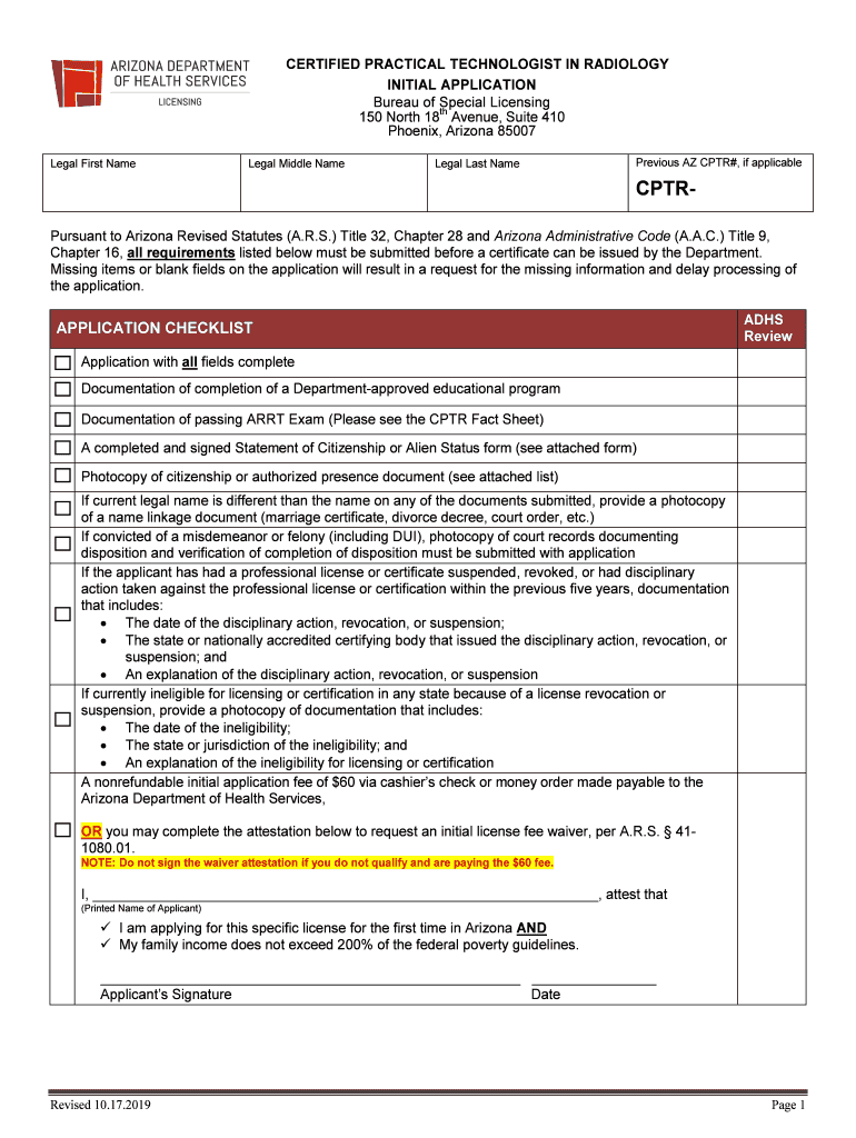  Medical Radiologic Technologists Arizona Department of 2019