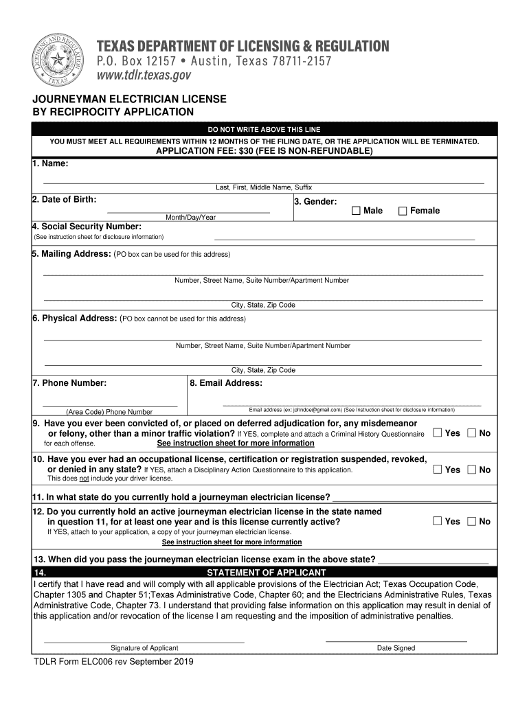  Journeyman Application for a Certificate of Competency 2019