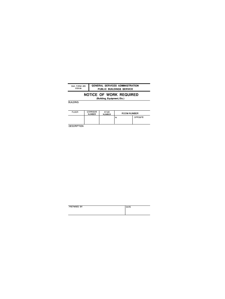 Public Buildings ServiceGSA  Form