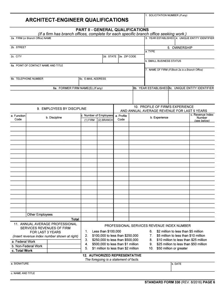 Architect Engineer Qualifications  Becker && Frondorf  Form