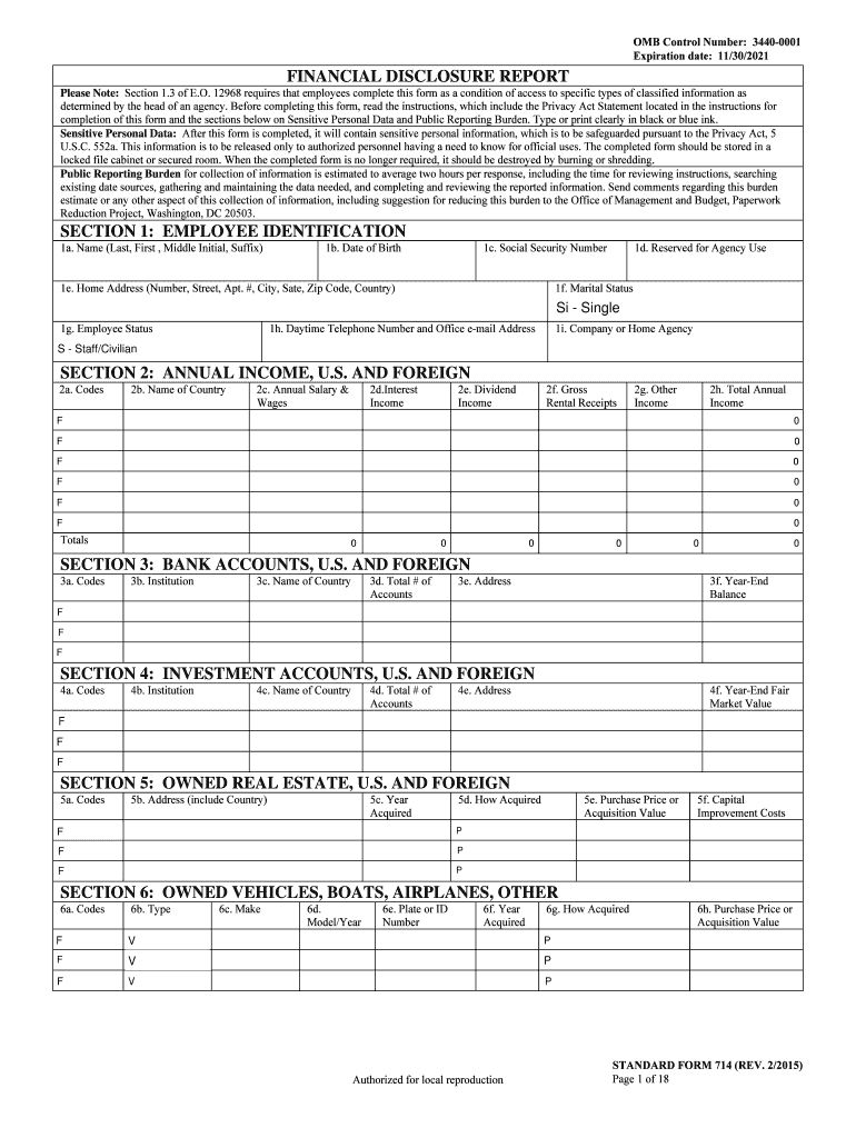 Executive Order 12968  Form