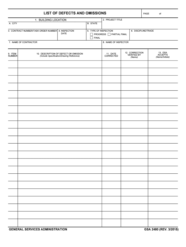 Inspection Report on Work under Contract  GSA Gov  Form