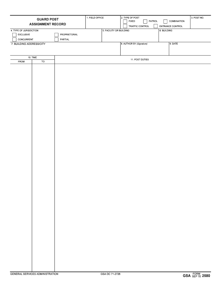 GUARD POST  Form