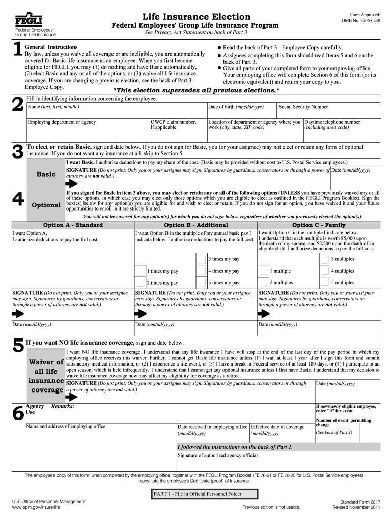 Contributory and Non Contributory Coverage  Form