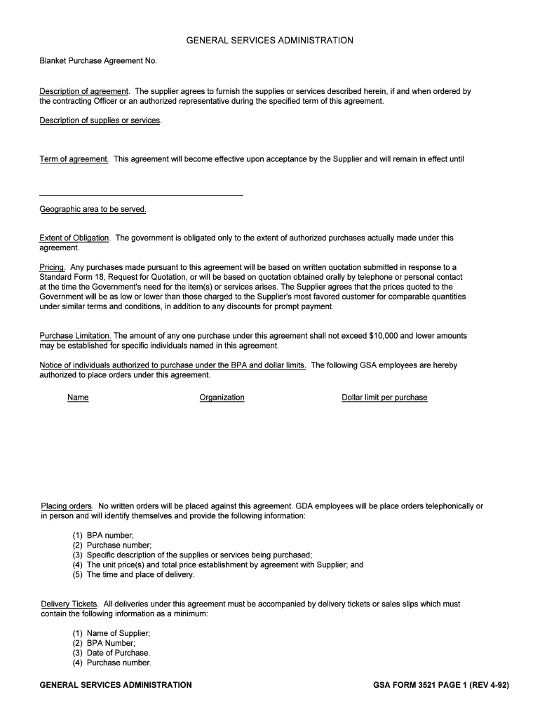 Blanket Purchase Agreement No DR 03 07 040  NRC  Form