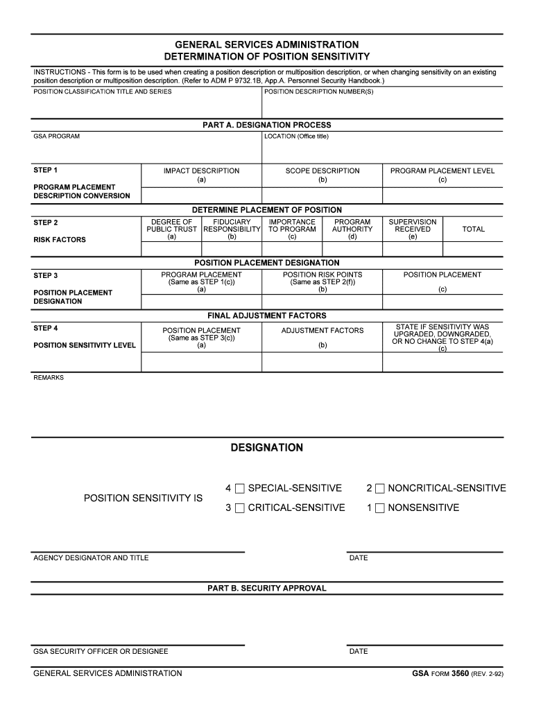 Position Designation Tool  OPM  Form