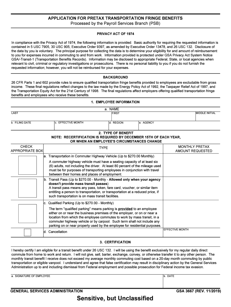  Sensitive, but Unclassified  GSA 2019