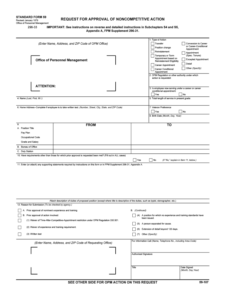 STANDARD FORM 59