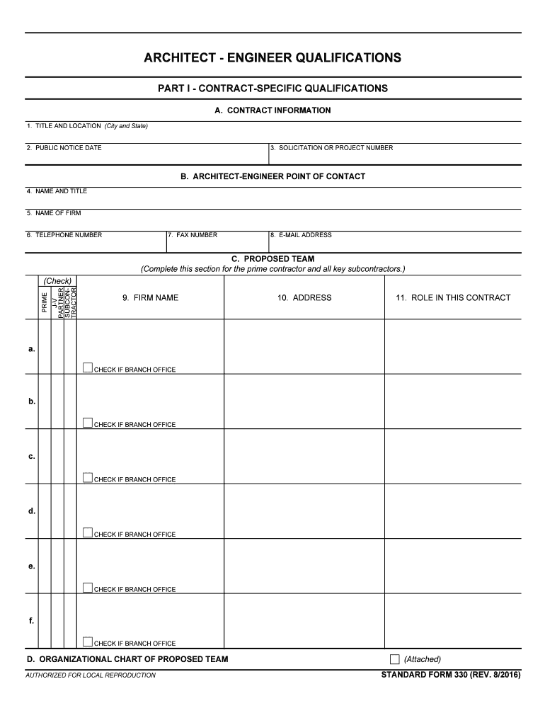 Sf330 Form Indesign  Fill Online, Printable, Fillable, Blank