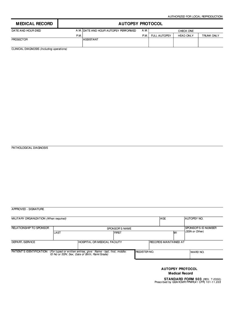 DATE and HOUR DIED  Form