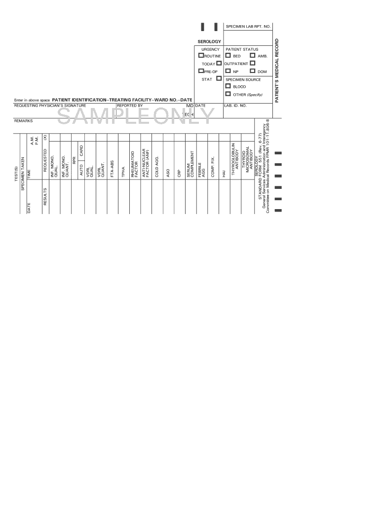 Sample Only  GSA  Form