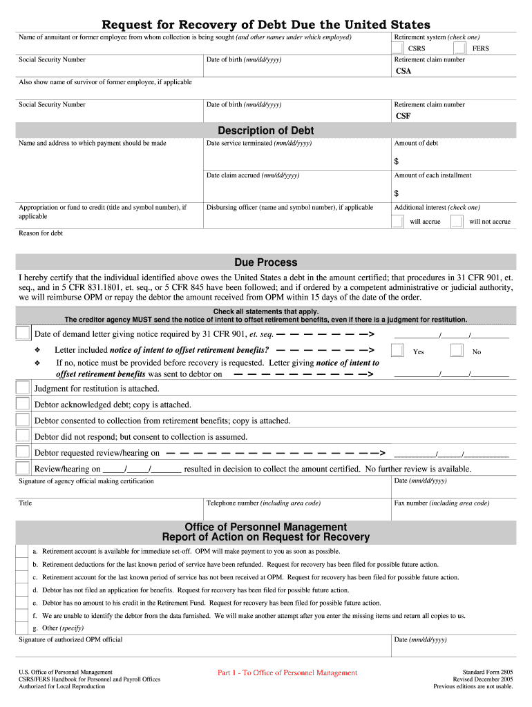 Federal Employees Retirement System General Administration  Form