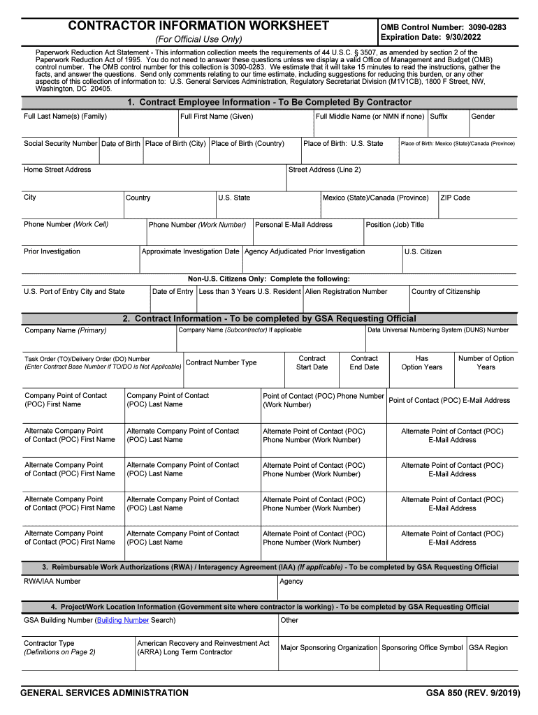 Paperwork Reduction Act  NASA  Form