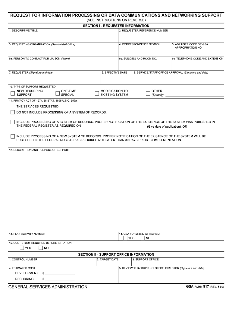 SECTION I  REQUESTER INFORMATION