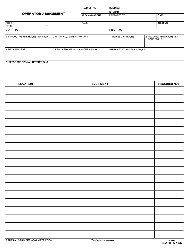 OPERATOR ASSIGNMENT  Form
