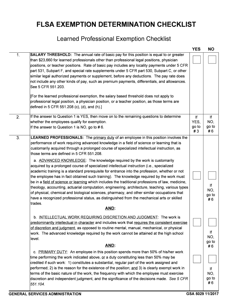 Learned Professional Exemption Checklist  Form