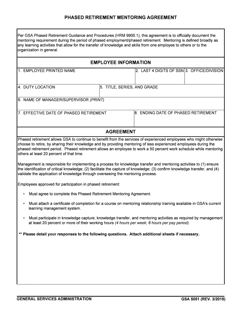 Phased Retirement Agreement  Department of Justice  Form