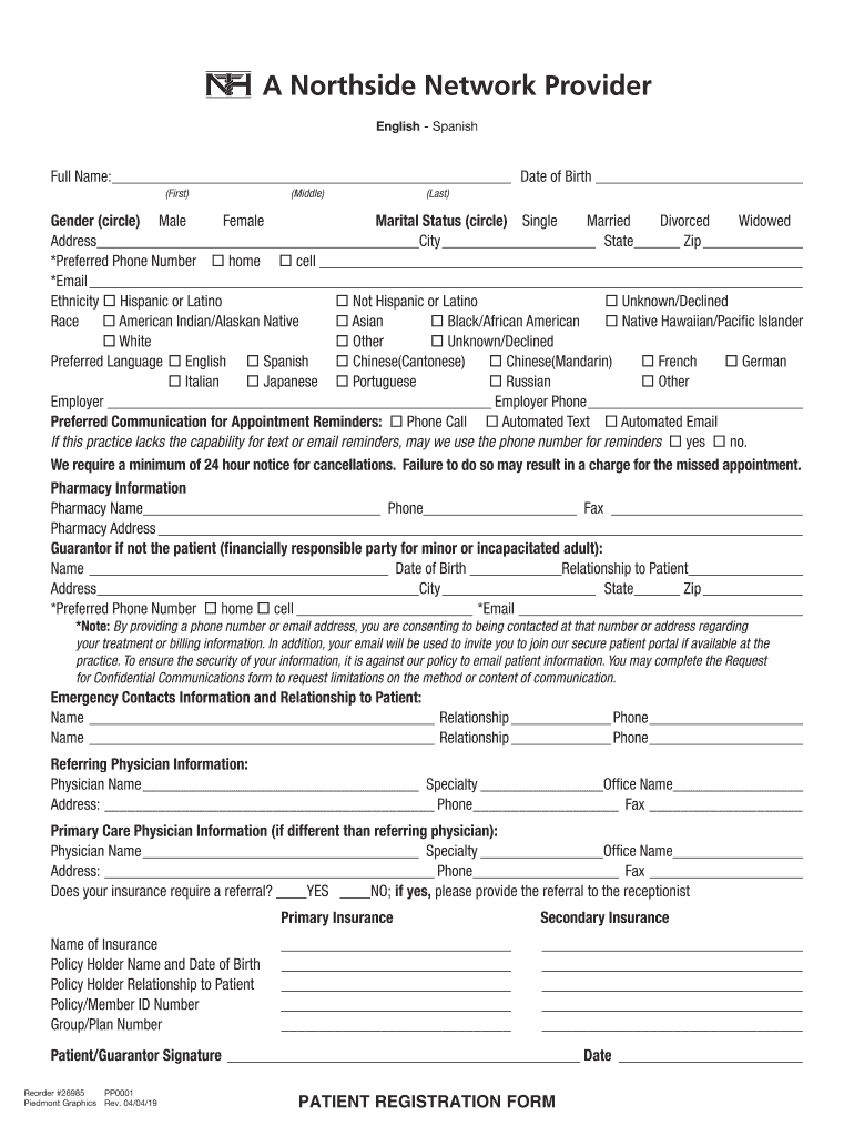  Patient Registration 2019-2024