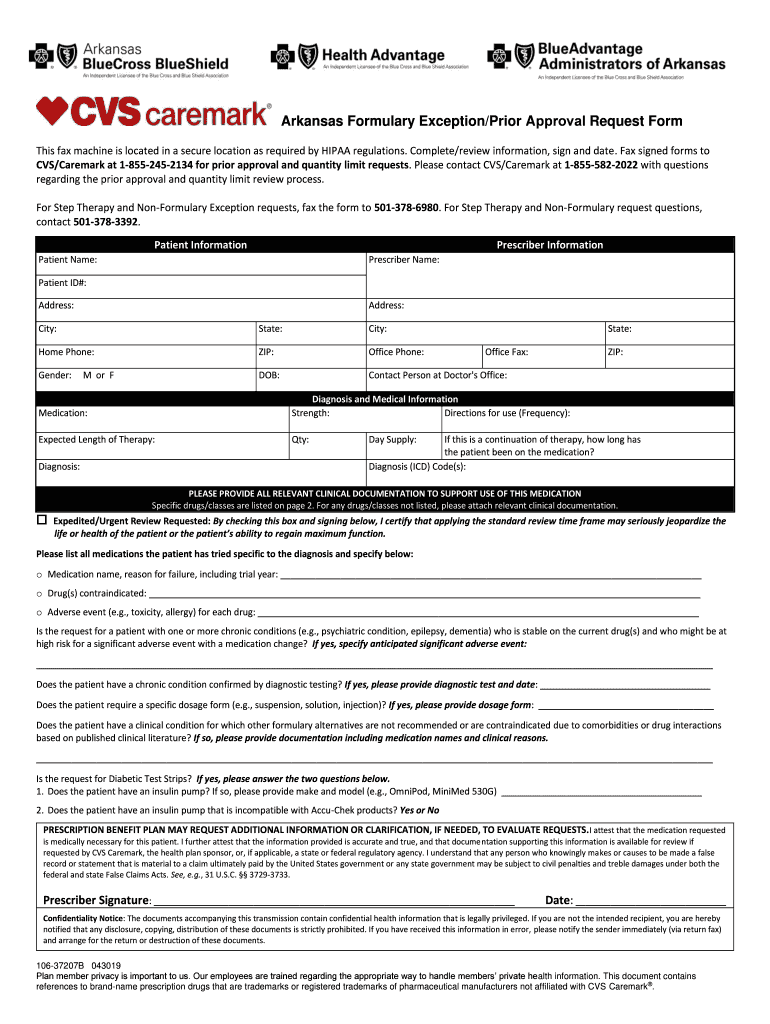 Bcbs Formulary Exception Form