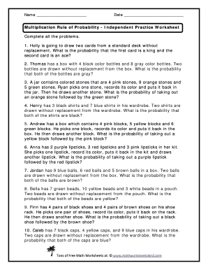 Conditional Probability Independent Practice Worksheet Answer Key GCSE