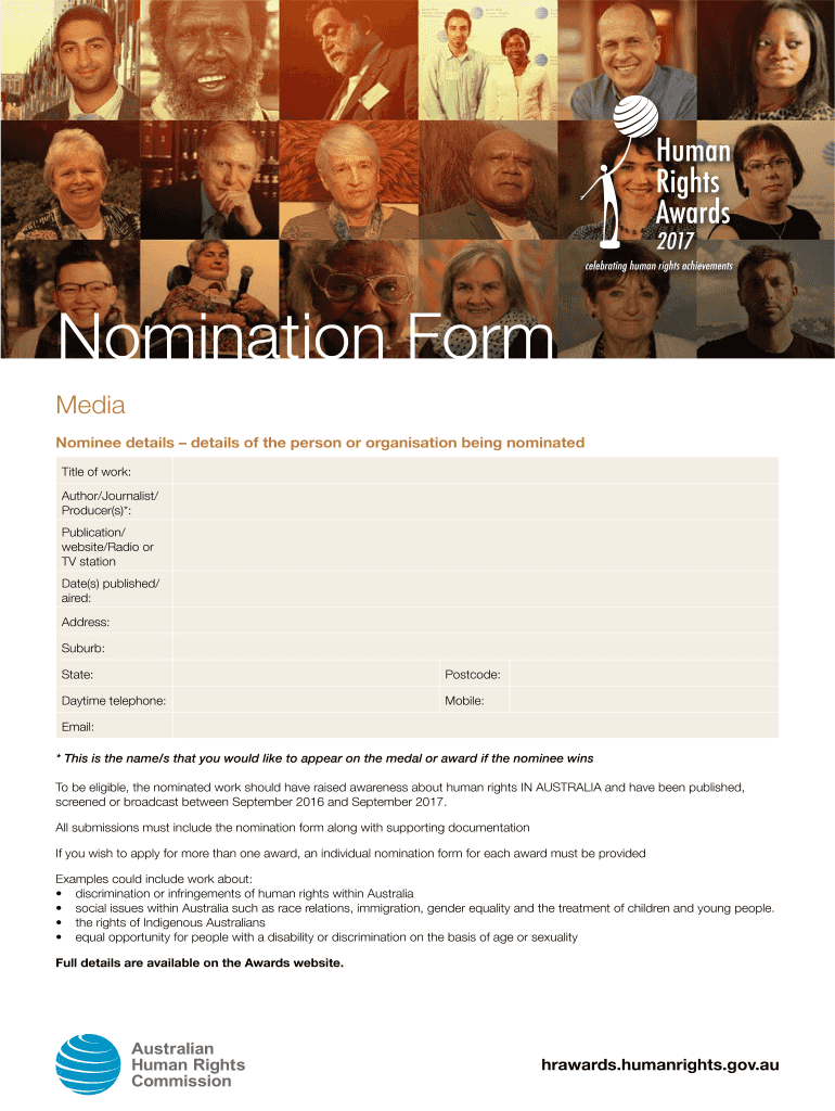 Australia Human Rights Commission  Form