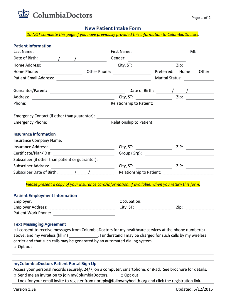 Patient Information Department of Neurology