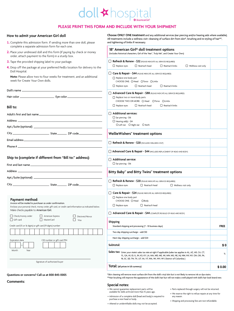 Please Print This Form and Include with Your Shipment