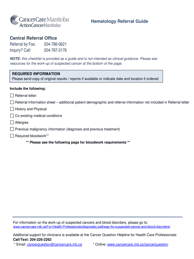 Iron Deficiency Anemia American Society of Hematology  Form