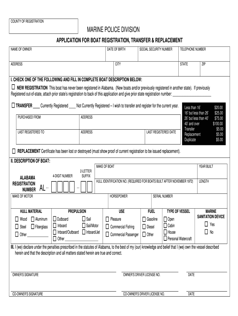 sailboat registration alabama