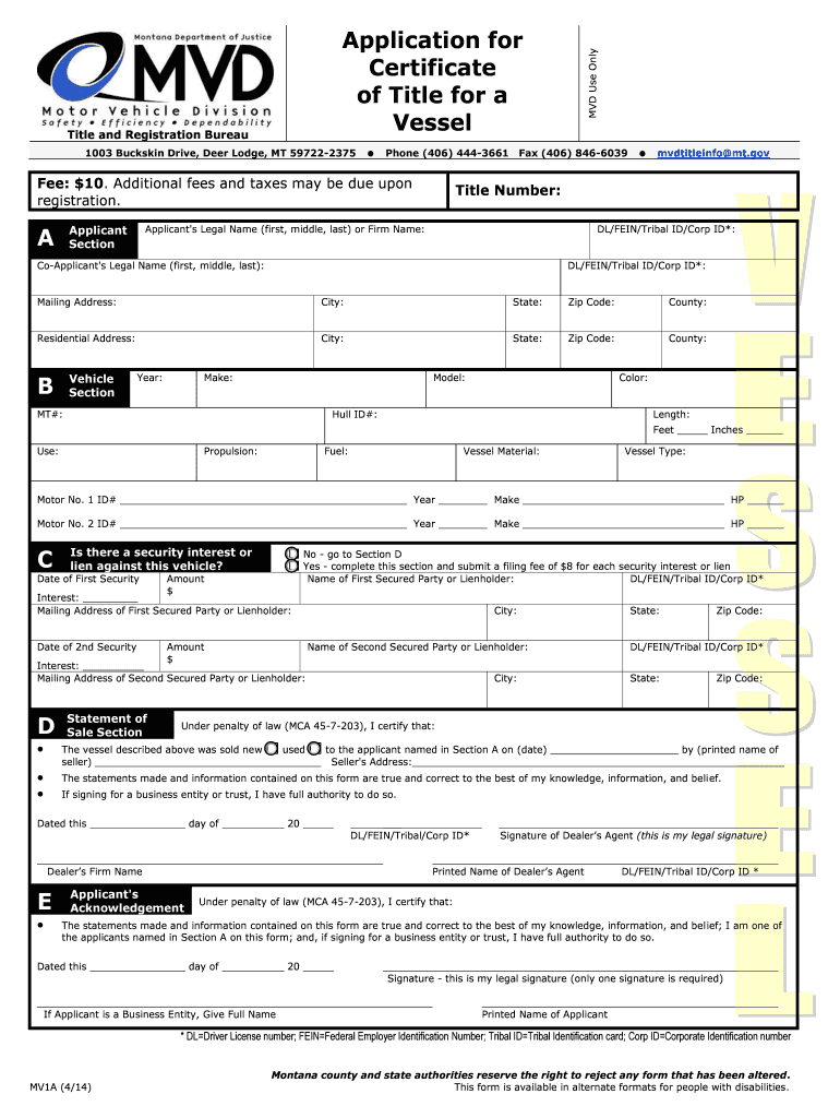 Form Mv1a