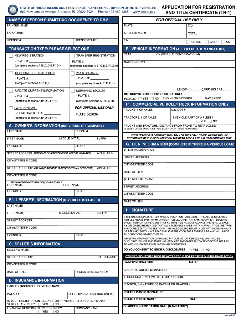  Tr 1 Form Ri Fill Online, Printable, Fillable, BlankPDFfiller 2015