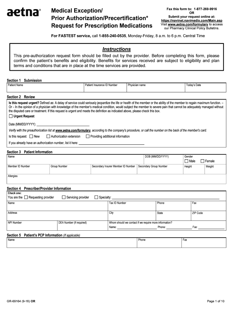  or Medical Exception Prior Authorization Form Oregon Pharmacy Prior AuthorizationPrecertification Request Form 2016-2024