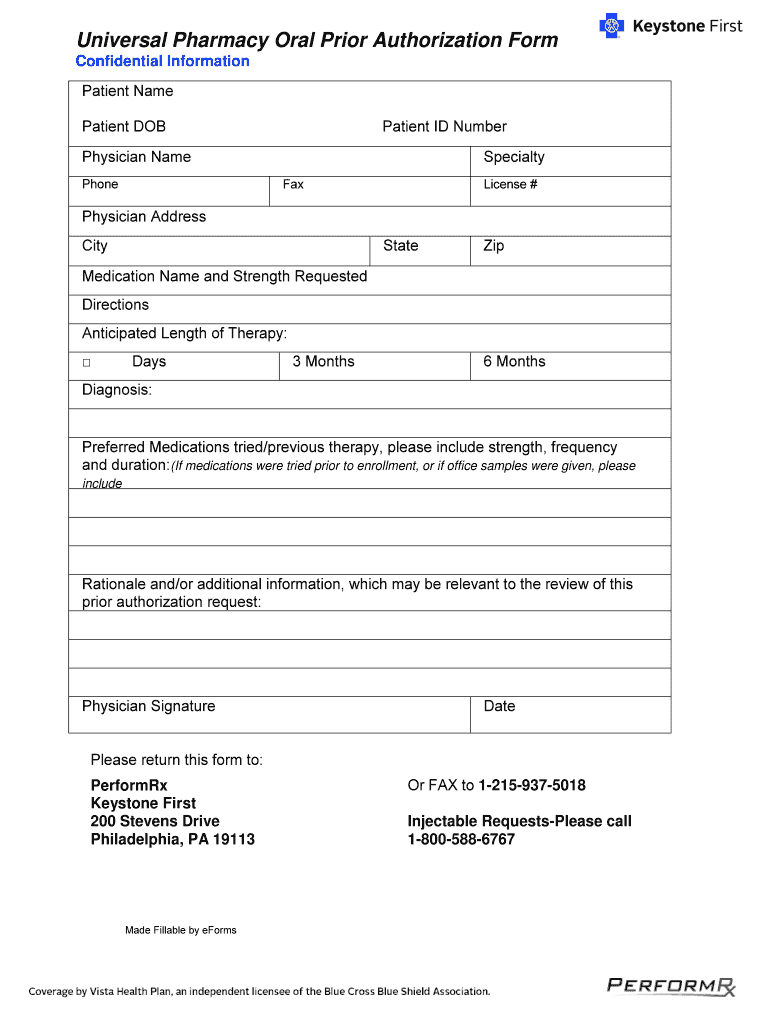 Keystone Authorization Form