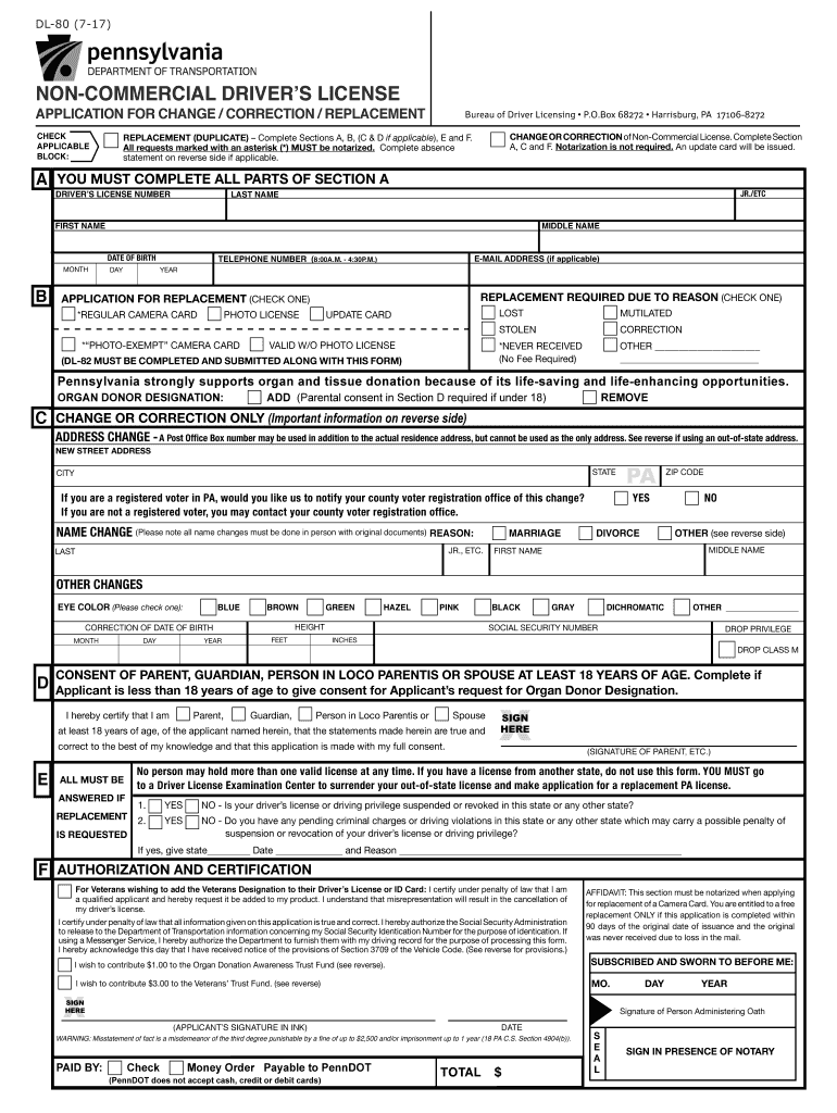  PennDOT Non Commercial Driver's License DMV Com 2019