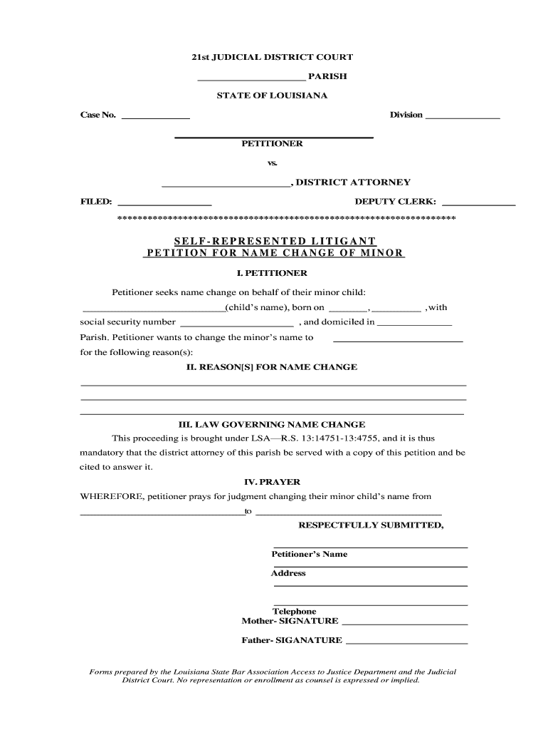 APPENDIX 23 0B FAMILY LAW AFFIDAVIT Louisiana Supreme Court  Form