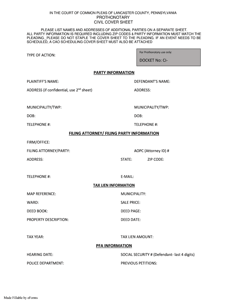 Pa Cover Lancaster  Form