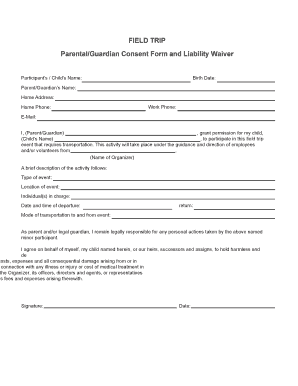 Field Trip Permission Slip Template Form - Fill Out and Sign Printable PDF  Template | signNow