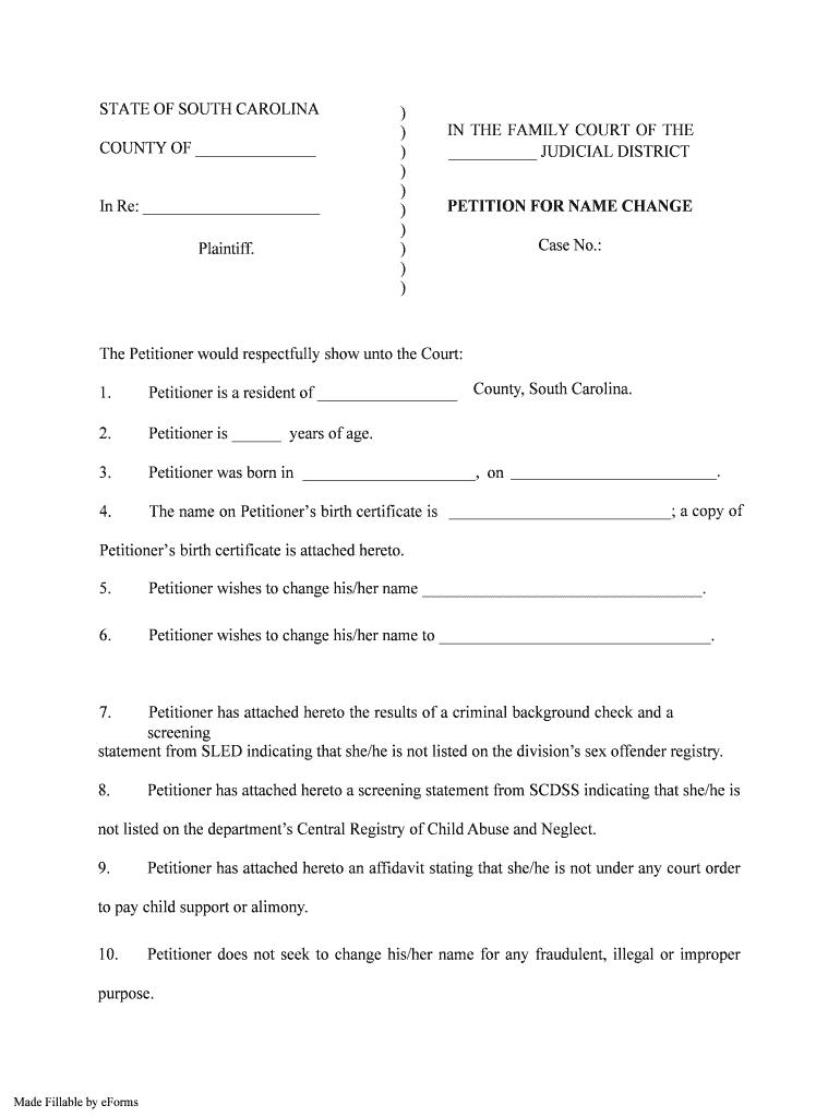 INSTRUCTIONS for COMPLETING the SELF REPRESENTED LITIGANT  Form