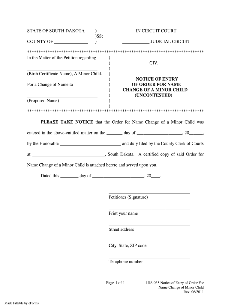  STATE of SOUTH DAKOTA in CIRCUIT COURT in CIRCUIT COURT 2011-2024