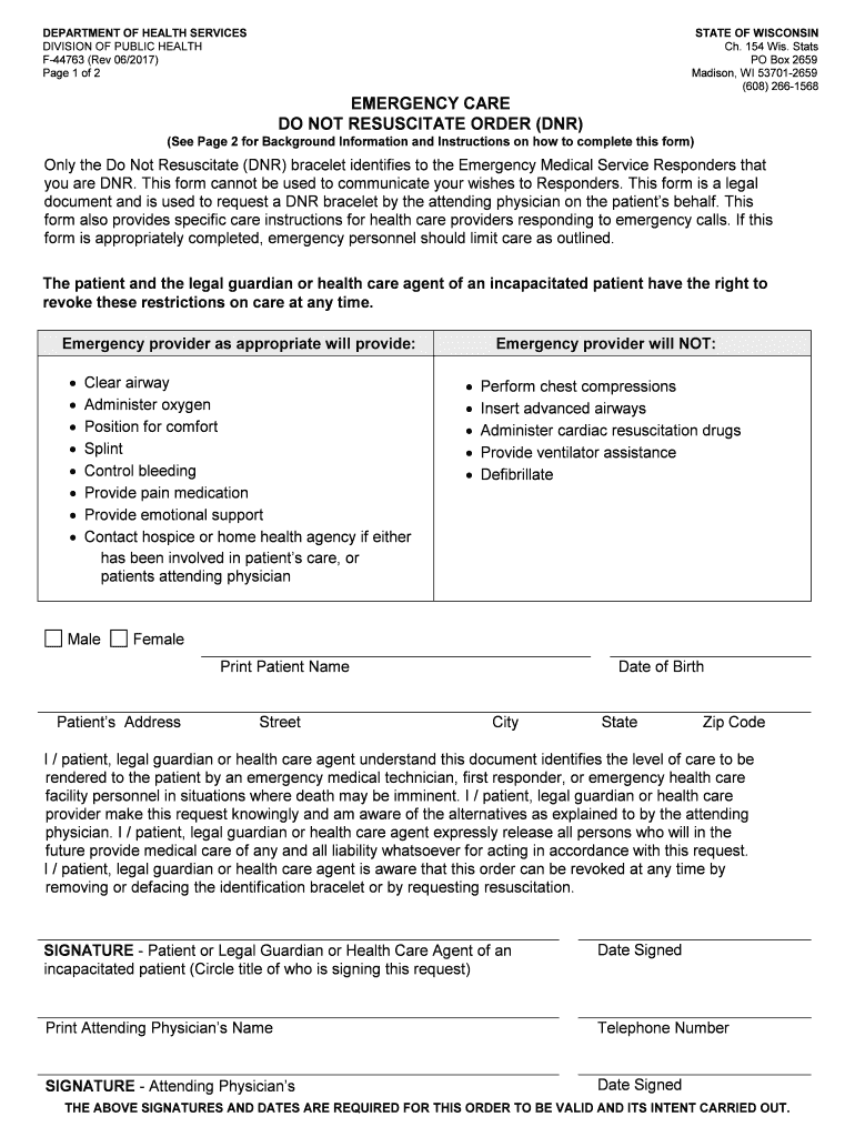  Wisconsin Form Dnr 2017