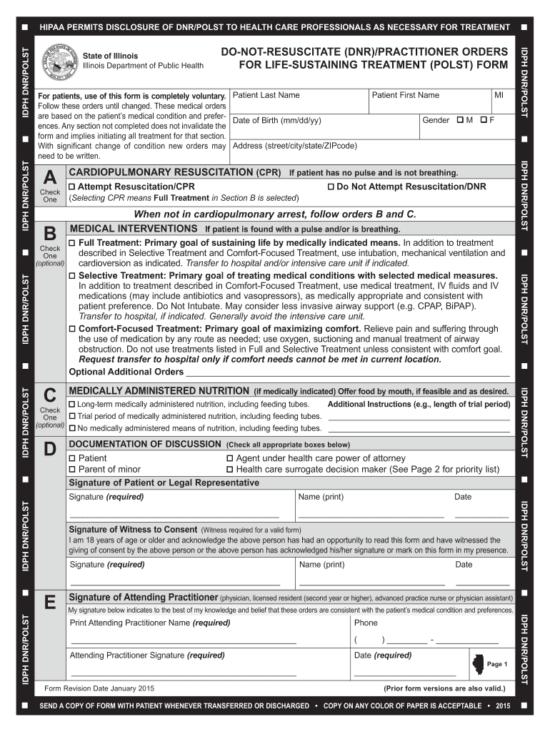  for Patients, Use of This Form is Completely Voluntary 2015