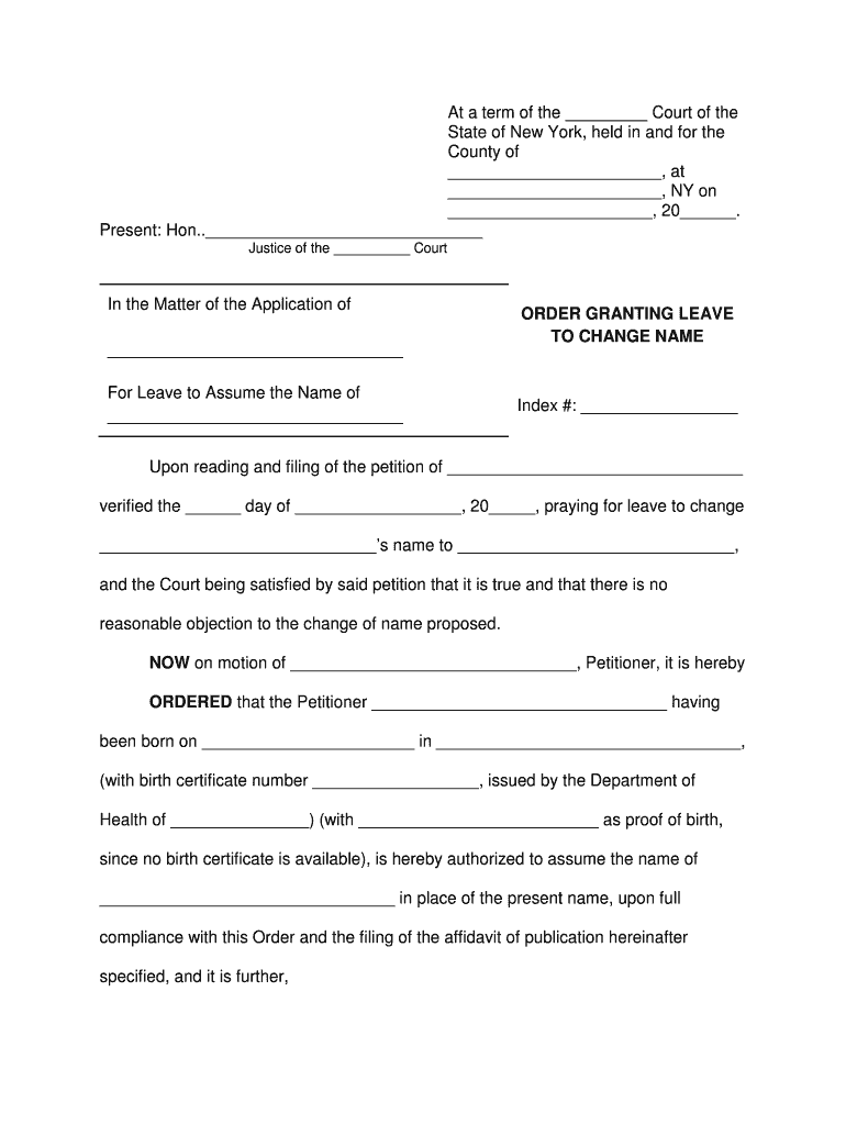 Judgment of Foreclosure and Sale Form New York State