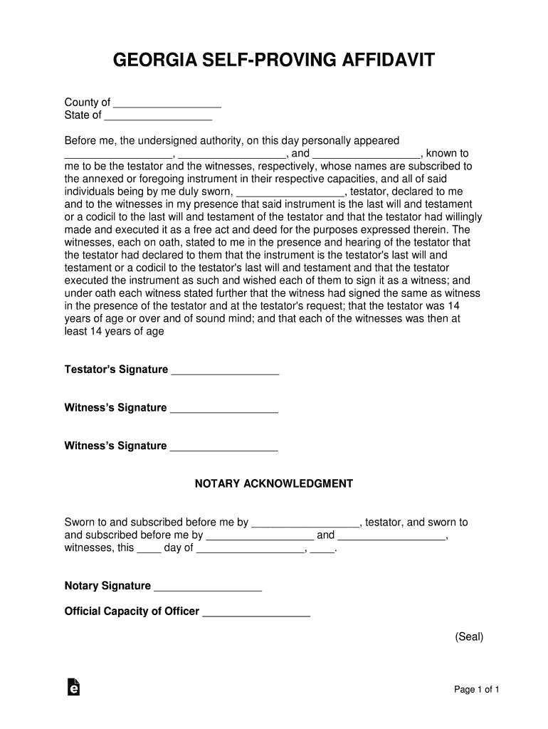 Self Proving Affidavit Form Texas Download Printable PDF