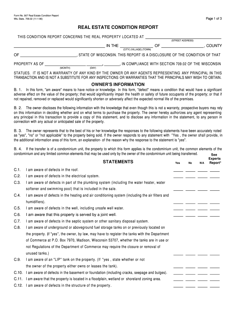 Wisconsin Legislature Chapter 709  Form