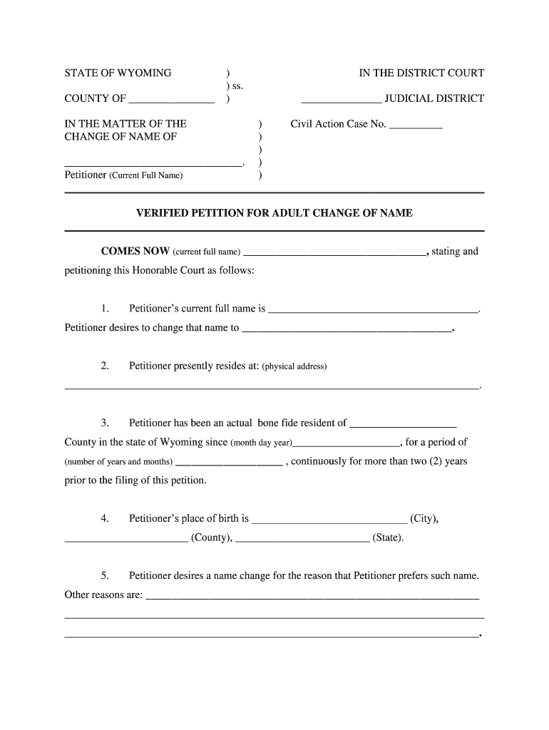 REQUEST to SET NAME CHANGE HEARING Eforms Com