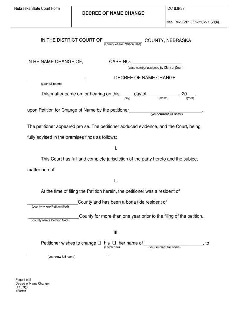 Clerk of the District Court Nebraska Legislature  Form