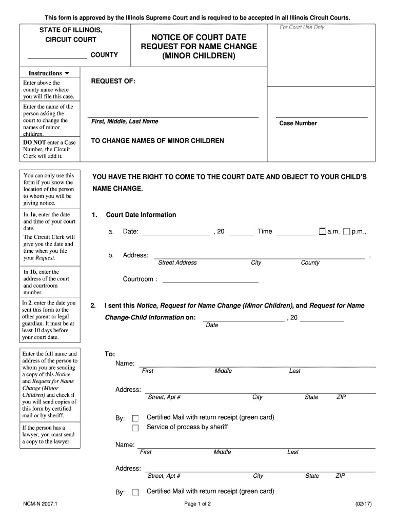  Approved Statewide Forms Motion Forms ILLINOIS COURTS 2017